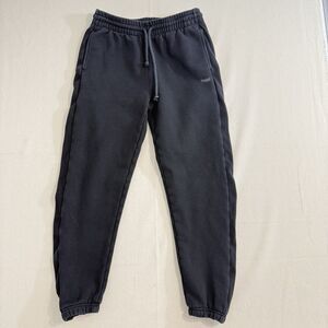 Aritzia TNA Cozy Fleece Sweatfleece Boyfriend Fit Jogger Pants Size Small Black